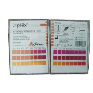 pH Indicator Strips Non Bleed pH 7.0 – 14.0, 100 Strips - Caresource