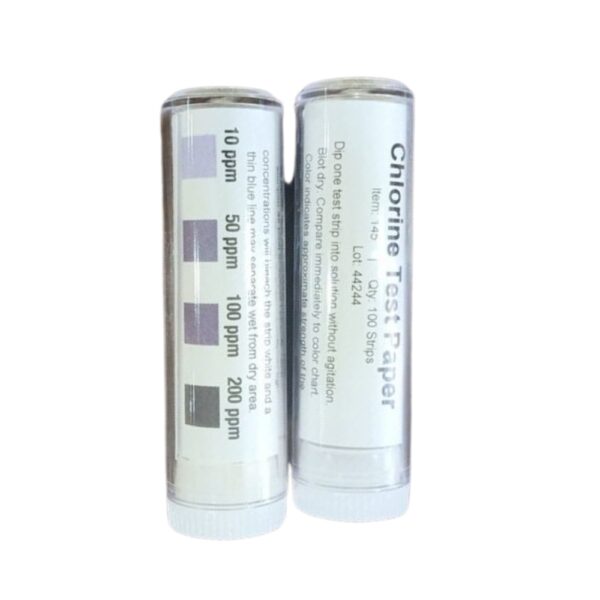 Chlorine Test Paper 0-200ppm 100strips - Caresource Global