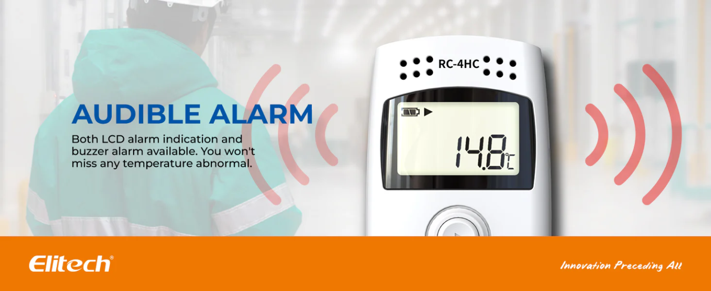 Elitech RC-4HC Digital Temperature And Humidity Data Logger Temp Recorder With External Sensors Audio Alarm | Caresource Global