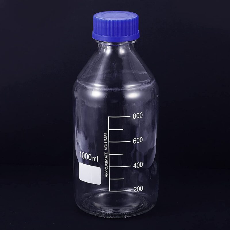 Reagent Glass Bottle Screw Cap Graduated Clear 1000ml - Care Source Global