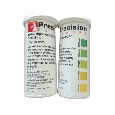 Bartovation High-Level Quaternary Ammonium Test Strips (QAC) | 0-10,000 Ppm, 50 Strips Per Bottle