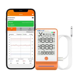 Digital Temperature And Humidity Data Logger Detachable Dual Probes