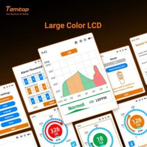 Temtop LKC-1000C Portable CO Detector with TFT Color LCD Screen, USB Data Export, Calibration, and Adjustable Alarm Threshold | Caresource