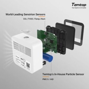 Temtop M10+ Smart Indoor Air Quality Monitor for CO2, AQI, PM2.5, VOC Temperature & Humidity with App | Caresource
