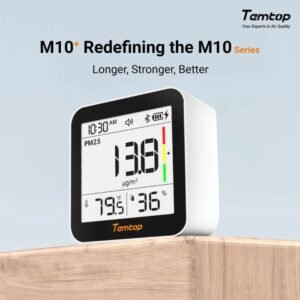 Temtop M10+ Smart Indoor Air Quality Monitor for CO2, AQI, PM2.5, VOC Temperature & Humidity with App | Caresource