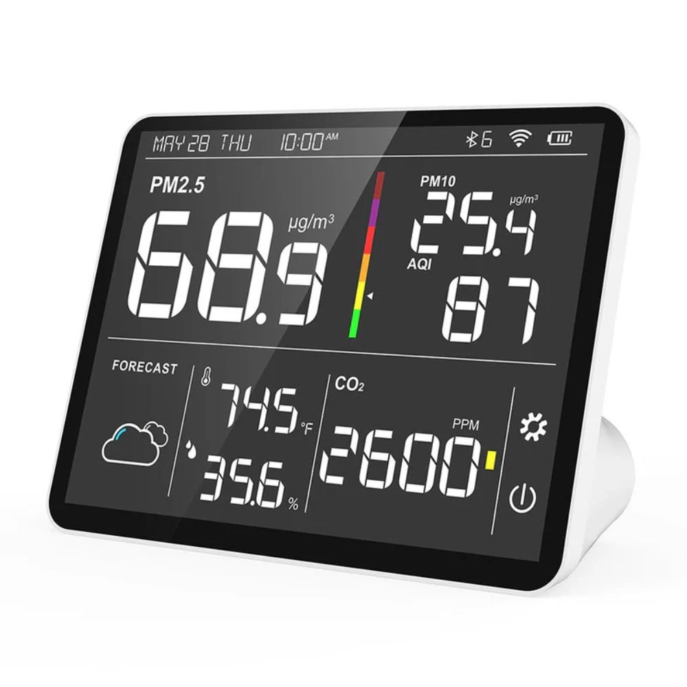 M100 | 1 Temtop M100 Indoor CO2 Meter & Air Quality Monitor 8 in 1 Integrated Sensor | Caresource