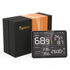 Temtop M100 Indoor CO2 Meter & Air Quality Monitor 8 in 1 Integrated Sensor | Caresource
