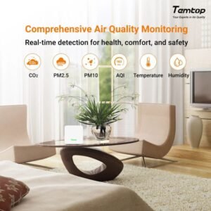 Temtop P1 Air Quality Monitor – PM2.5, PM10, Temp & Humidity Detector with Real-Time AQI & Bluetooth App | caresource