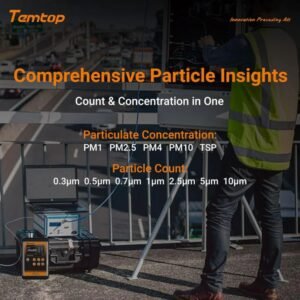 Temtop PMD 371 Aerosol Monitor Handheld Particle Counter Dust Monitor, Seven Outputs of Particle Numbers, Concentrations of Five Particles Types | Caresource