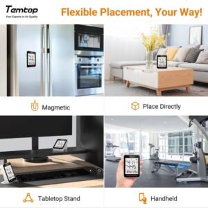 Temtop S1-up Indoor Air Quality Meter Temperature & Humidity AQI PM2.5 Monitor with Accurate Sensor | Caresource