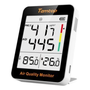 Temtop S1-up Indoor Air Quality Meter Temperature & Humidity AQI PM2.5 Monitor with Accurate Sensor | Caresource