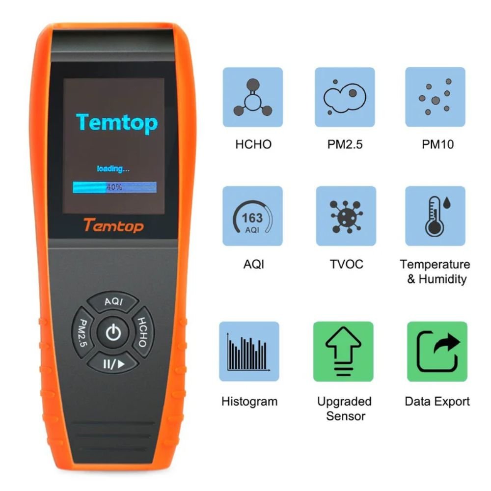 Temtop LKC-1000S+ 2nd AQI Monitor Professional PM2.5 PM10 HCHO TVOC Air Quality Detector Data Export - 3 Temtop LKC-1000S+ 2nd AQI Monitor Professional PM2.5 PM10 HCHO TVOC Air Quality Detector Data Export | caresource
