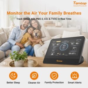 Temtop W100 WiFi Weather Station with Air Quality Monitor, 7