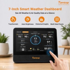 Temtop W100 WiFi Weather Station with Air Quality Monitor, 7