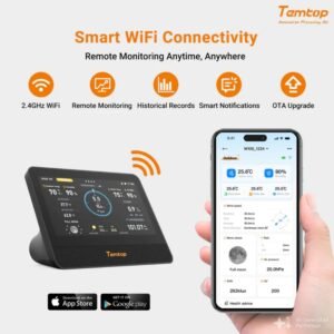 Temtop W100 WiFi Weather Station with Air Quality Monitor, 7